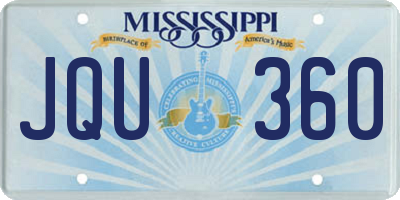 MS license plate JQU360