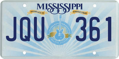 MS license plate JQU361