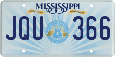 MS license plate JQU366