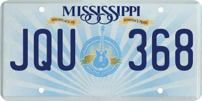 MS license plate JQU368