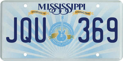 MS license plate JQU369