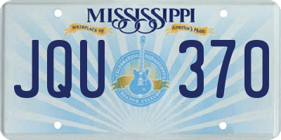 MS license plate JQU370
