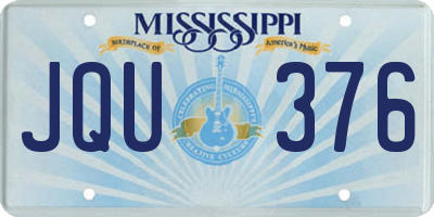 MS license plate JQU376