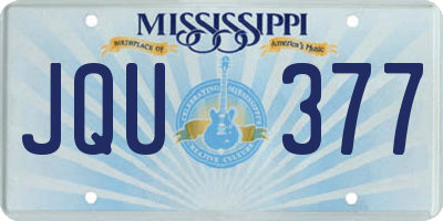 MS license plate JQU377
