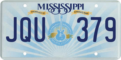 MS license plate JQU379