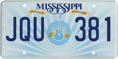 MS license plate JQU381