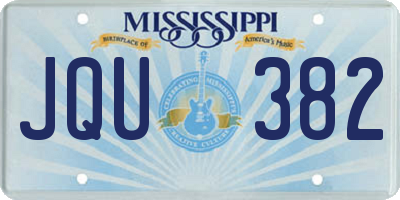 MS license plate JQU382