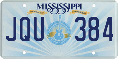 MS license plate JQU384