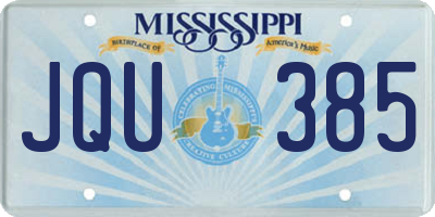 MS license plate JQU385