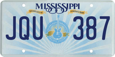 MS license plate JQU387