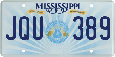 MS license plate JQU389