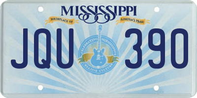MS license plate JQU390