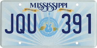 MS license plate JQU391