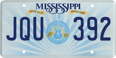 MS license plate JQU392