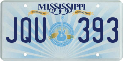 MS license plate JQU393