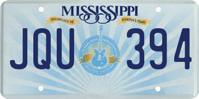 MS license plate JQU394