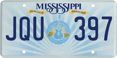MS license plate JQU397