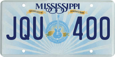 MS license plate JQU400