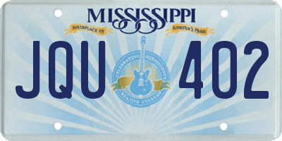 MS license plate JQU402