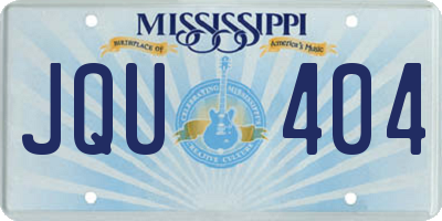 MS license plate JQU404