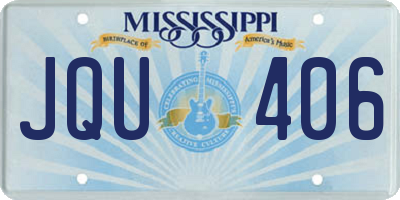 MS license plate JQU406