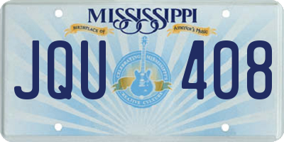 MS license plate JQU408