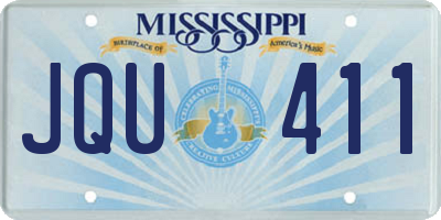 MS license plate JQU411