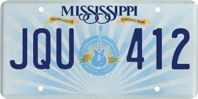 MS license plate JQU412