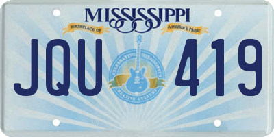 MS license plate JQU419