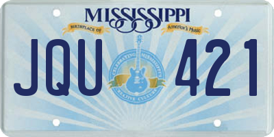 MS license plate JQU421