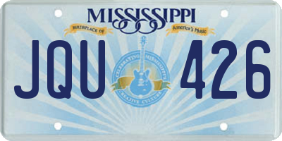 MS license plate JQU426