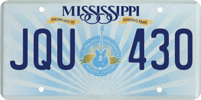 MS license plate JQU430