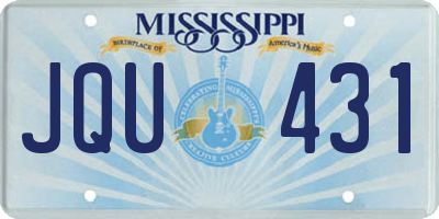 MS license plate JQU431