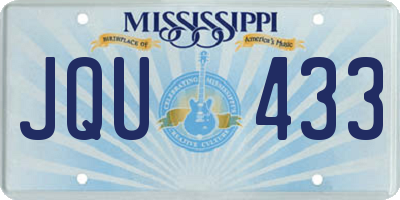 MS license plate JQU433