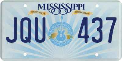 MS license plate JQU437