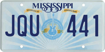 MS license plate JQU441