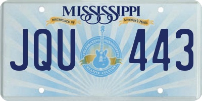 MS license plate JQU443