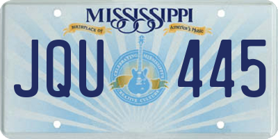 MS license plate JQU445