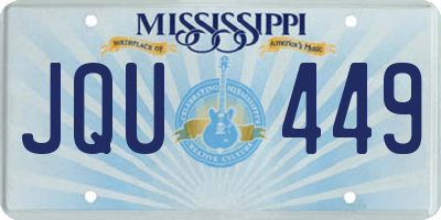 MS license plate JQU449