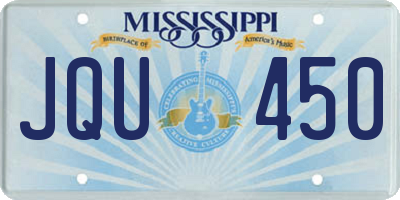 MS license plate JQU450