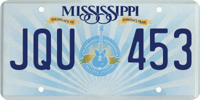 MS license plate JQU453