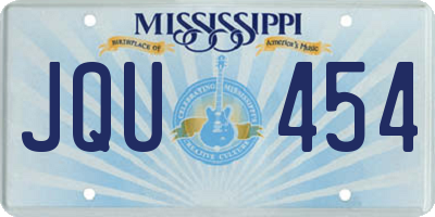 MS license plate JQU454