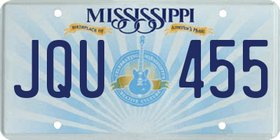 MS license plate JQU455