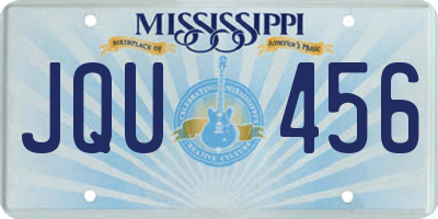 MS license plate JQU456