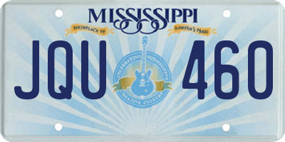 MS license plate JQU460