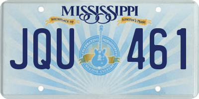 MS license plate JQU461