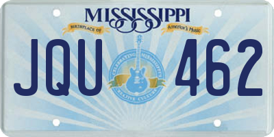 MS license plate JQU462