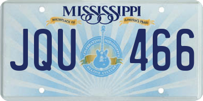 MS license plate JQU466