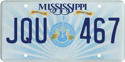 MS license plate JQU467