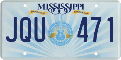 MS license plate JQU471